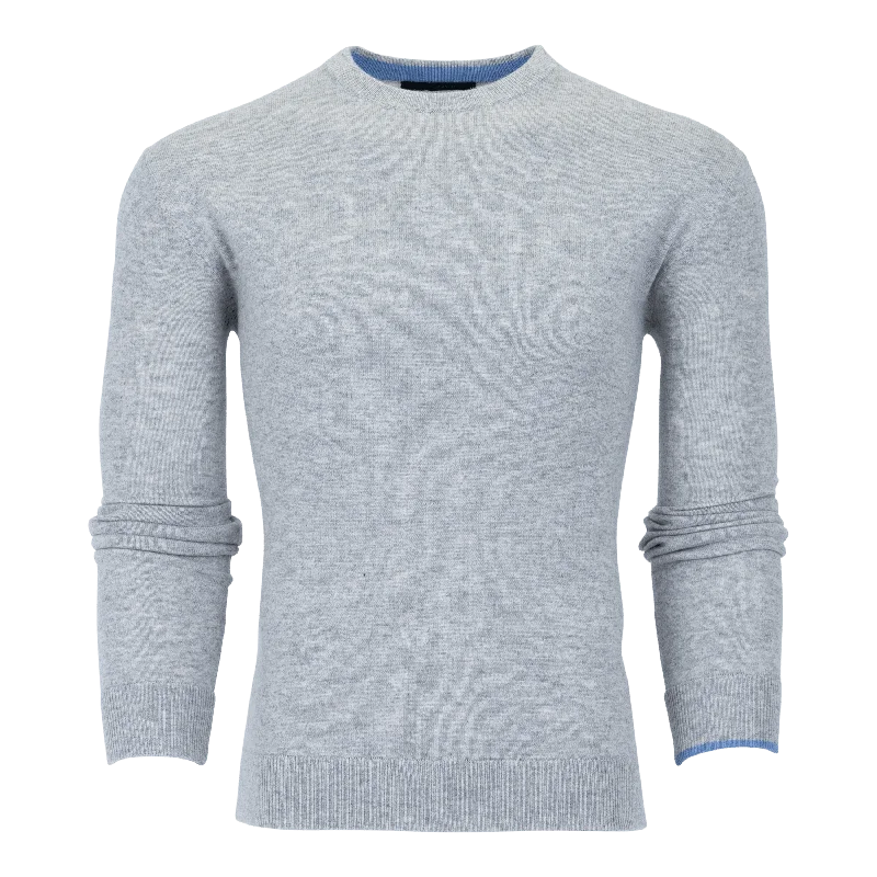 Tomahawk Cashmere Crewneck Sweater (Light Grey Heather)