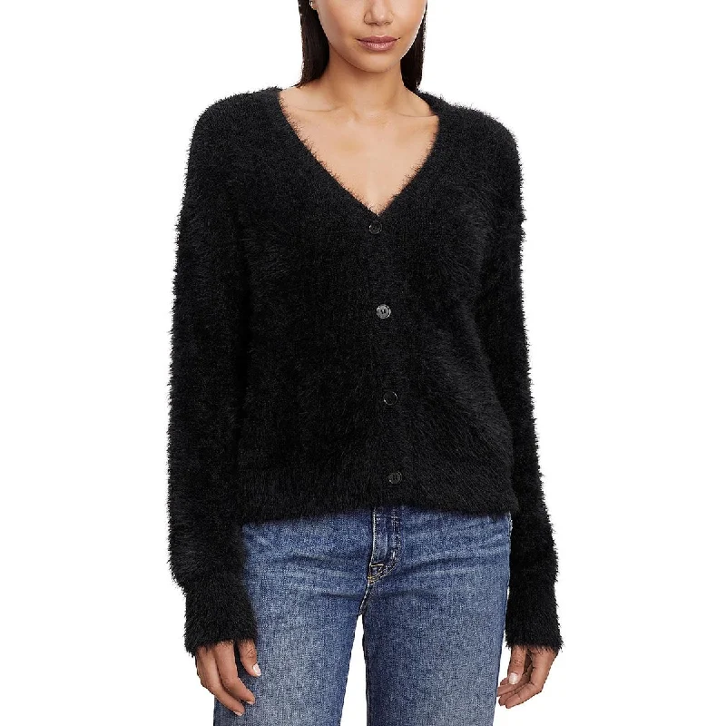 VELVET BY GRAHAM & SPENCER Womens V-Neck Long Sleeves Cardigan Sweater