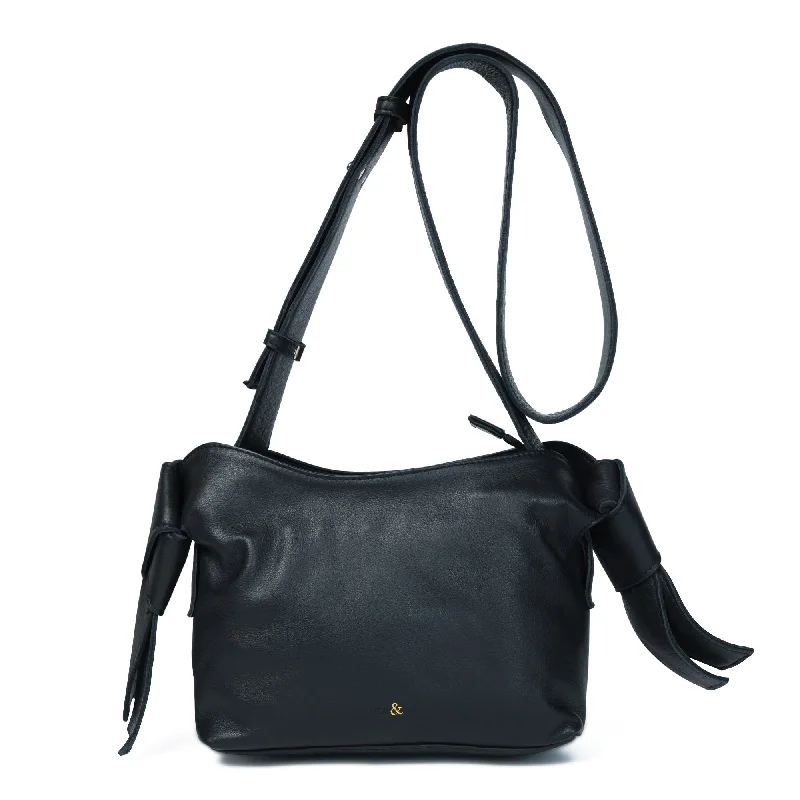 ANISHA Bow Detail Crossbody in Black