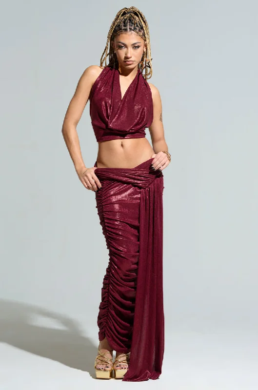 ALL OF THE GLAMOUR SLINKY MAXI SKIRT