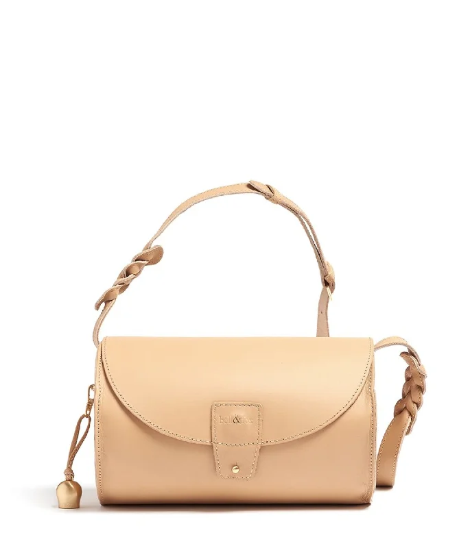 ARIA Barrel Crossbody Bag - Natural Veg Tan