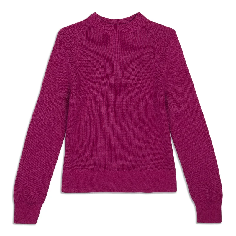 Cotton-Blend Mock-Neck Sweater - Resale