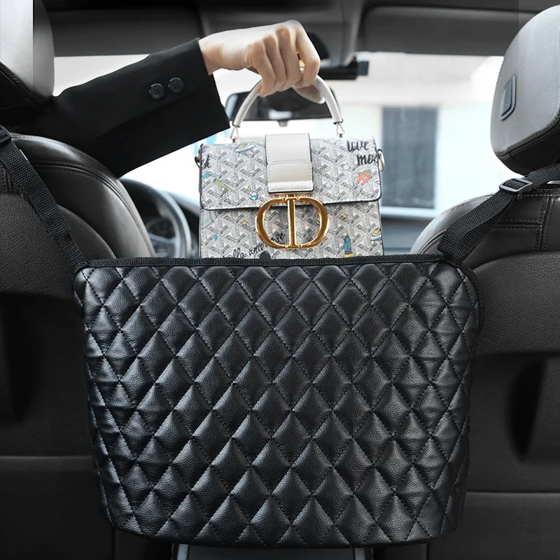 Universal Faux Leather Car Storage Pocket Storage Supplies between the Two Seats of the Car Suspension Type Car Storage Bag