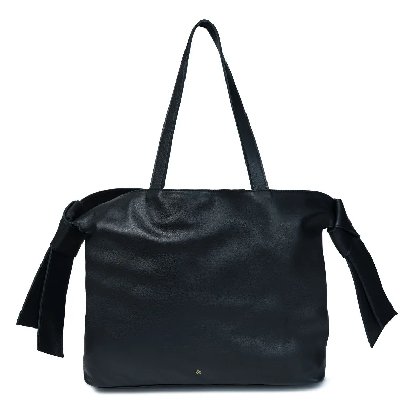 ANIKA Bow Detail Tote in Black