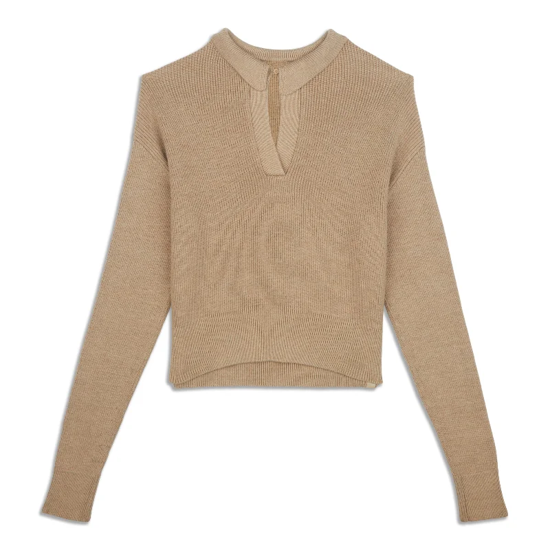 Collared Merino Wool-Blend Sweater - Resale