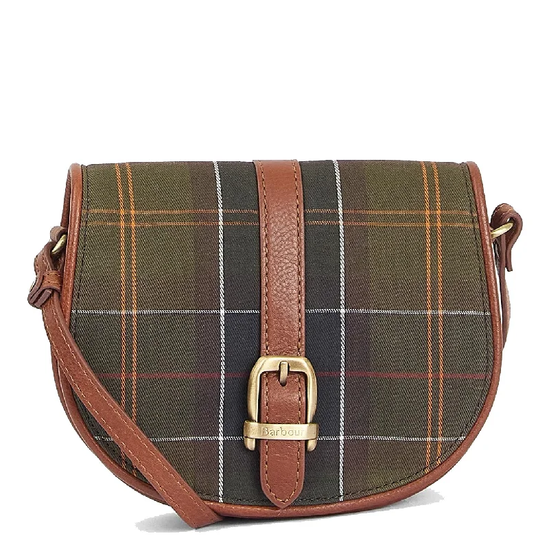 Barbour Katrine Leather Saddle Bag Classic Tartan