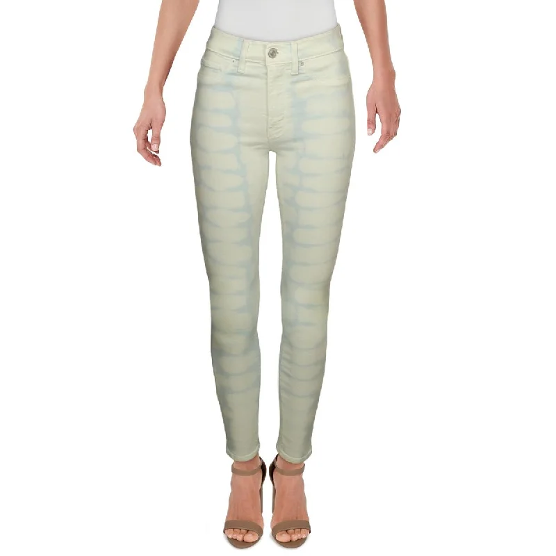 Womens High Waist Tie-Dye Skinny Jeans