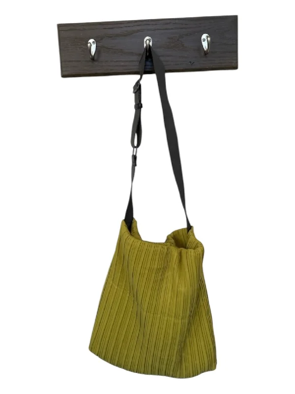 Parfois Chartreuse Polyester Pleated Adjustable Strap Bag