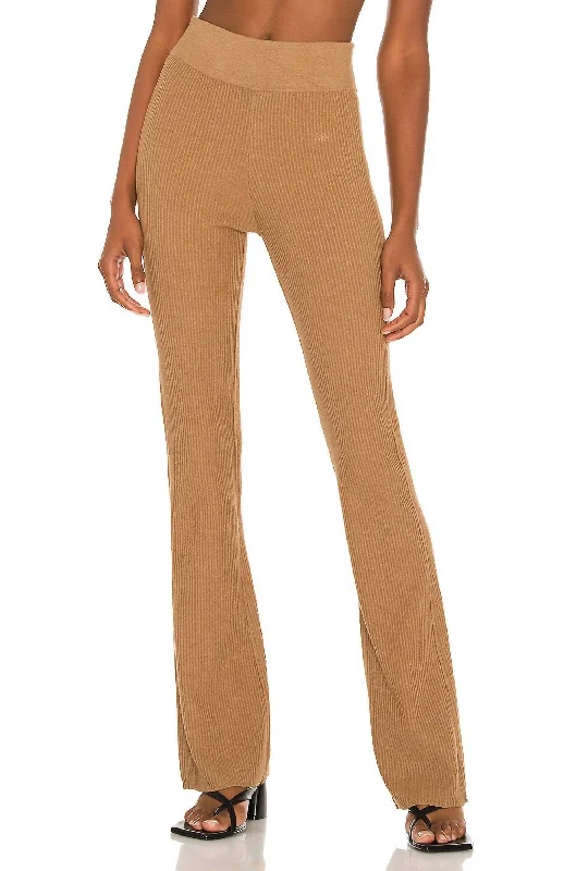 Rib Sweater Pant In Cafe Au Lait