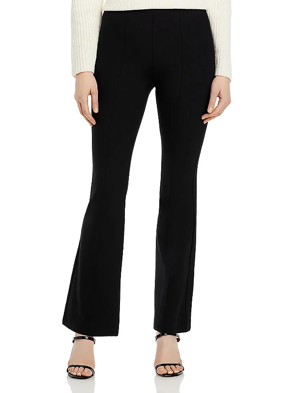 Simone Womens Mid-Rise Office Flared Pants