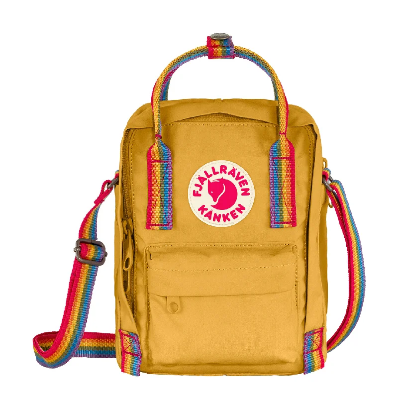 Fjallraven Kanken Rainbow Sling Ochre / Rainbow