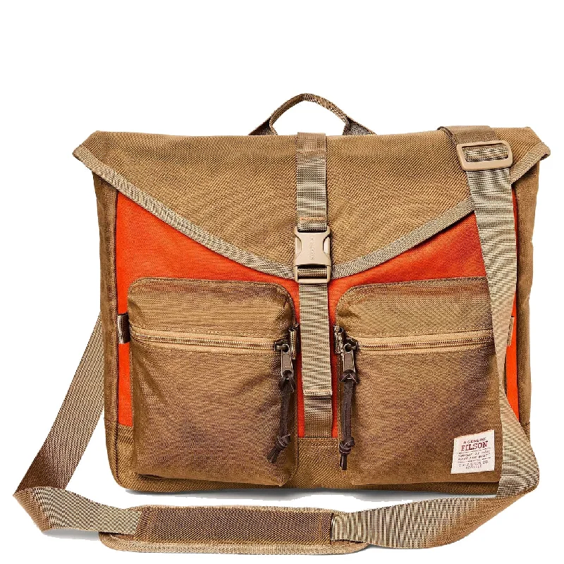 Filson Surveyor Messenger Bag Dark Tan / Flame