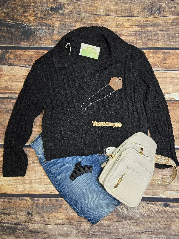 Boucle Collared Sweater