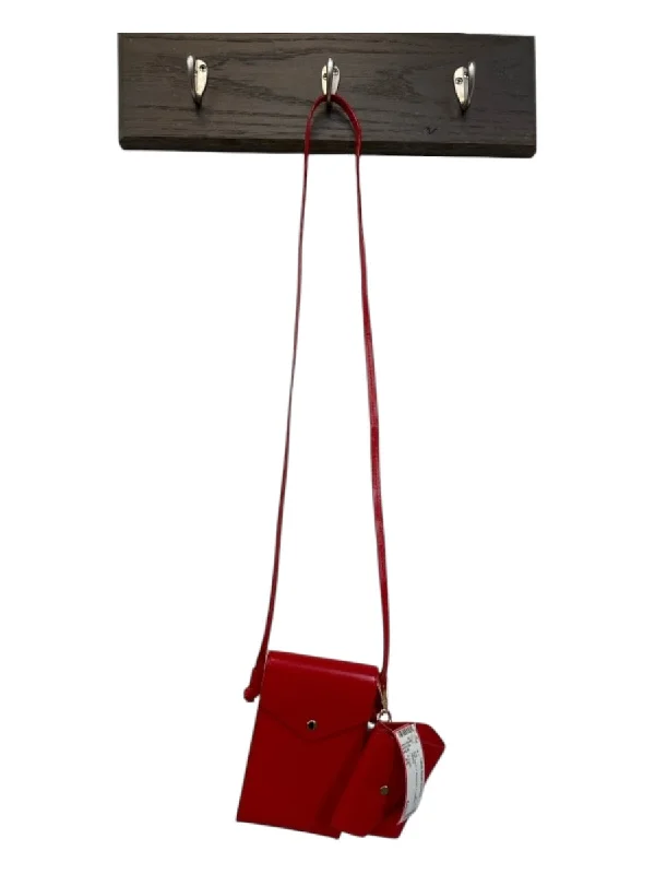 J. Crew Red Leather Rectangle Crossbody Bag