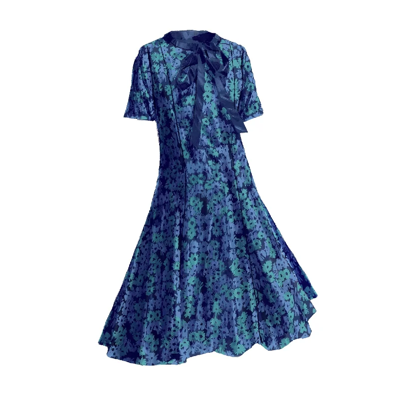 Bow Front Jacquard Shift Dress