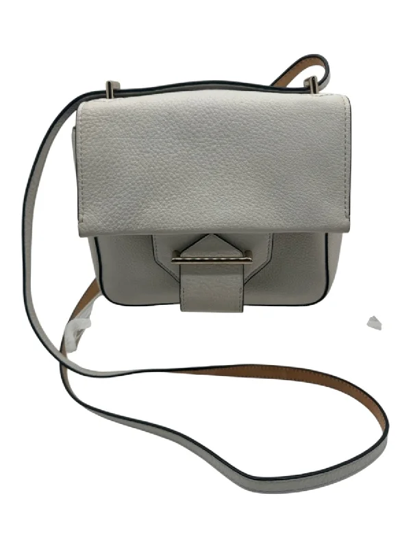 Reed Krakoff White & Beige Leather Flap Piping Gold Hardware Crossbody Bag