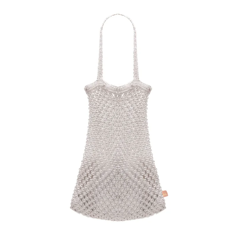 AIME Hand Woven Macrame Bag - Dove