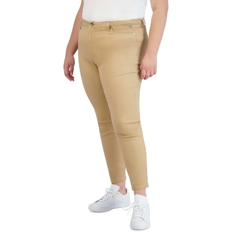 Plus Womens Pocket High-Waist Skinny Jeans