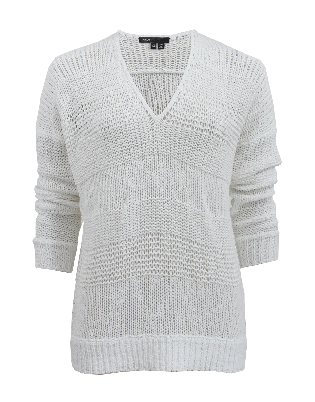 Open Knit Cotton Sweater