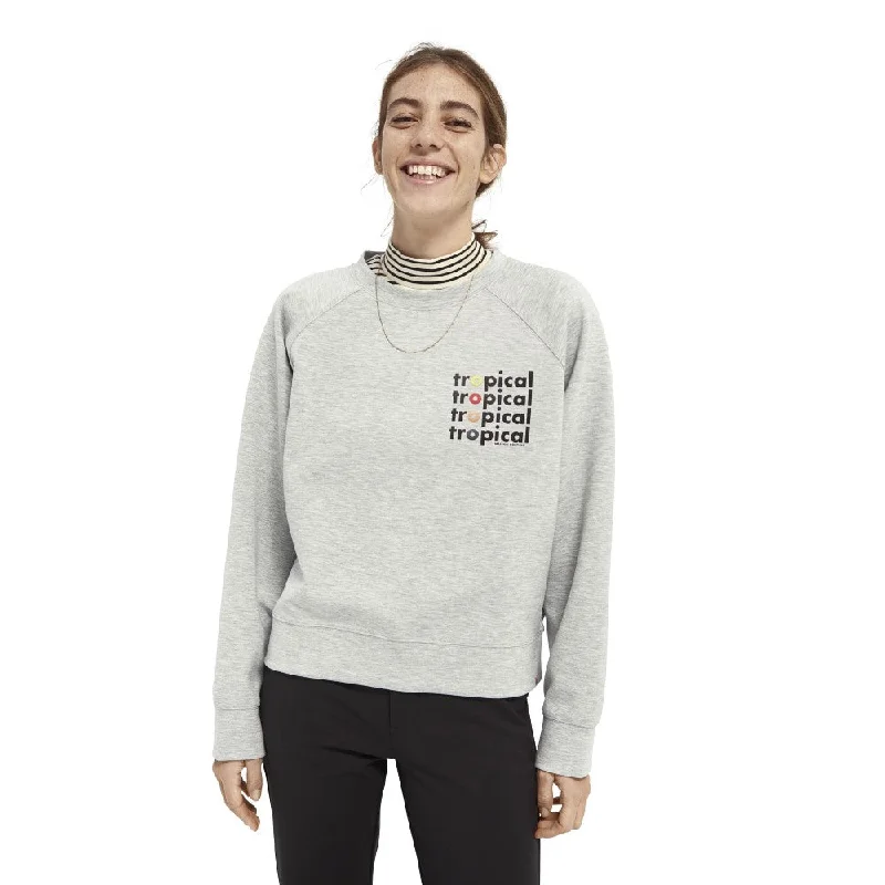 Graphic Crew Neck Sweater (Grey)