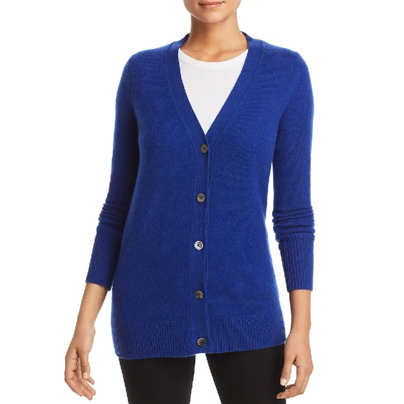 Private Label Womens Grandfather Cashmere V-Neck Cardigan Sweater