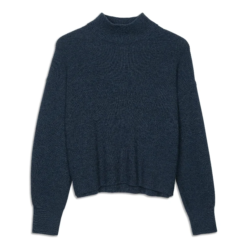 Merino Wool-Blend Ribbed Turtleneck Sweater - Resale