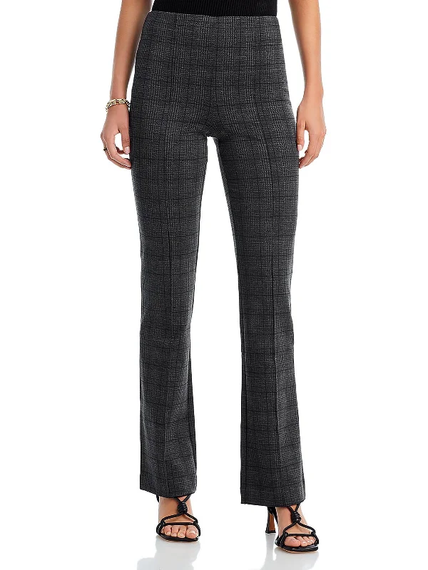 Elysse Womens High Rise Pintuck Straight Leg Pants