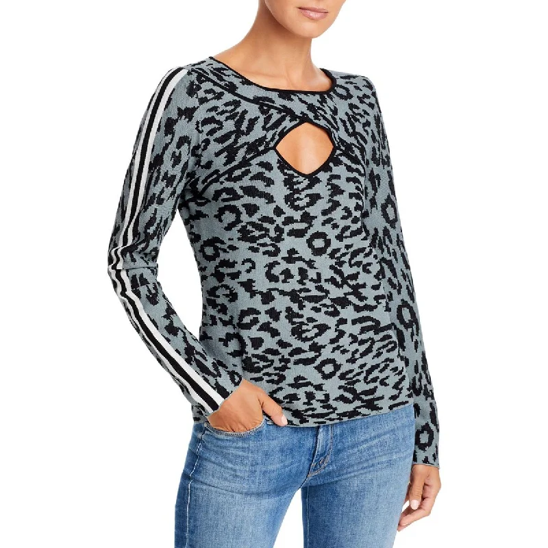 Single Thread Womens Cut Out Jacquard Pullover Sweater