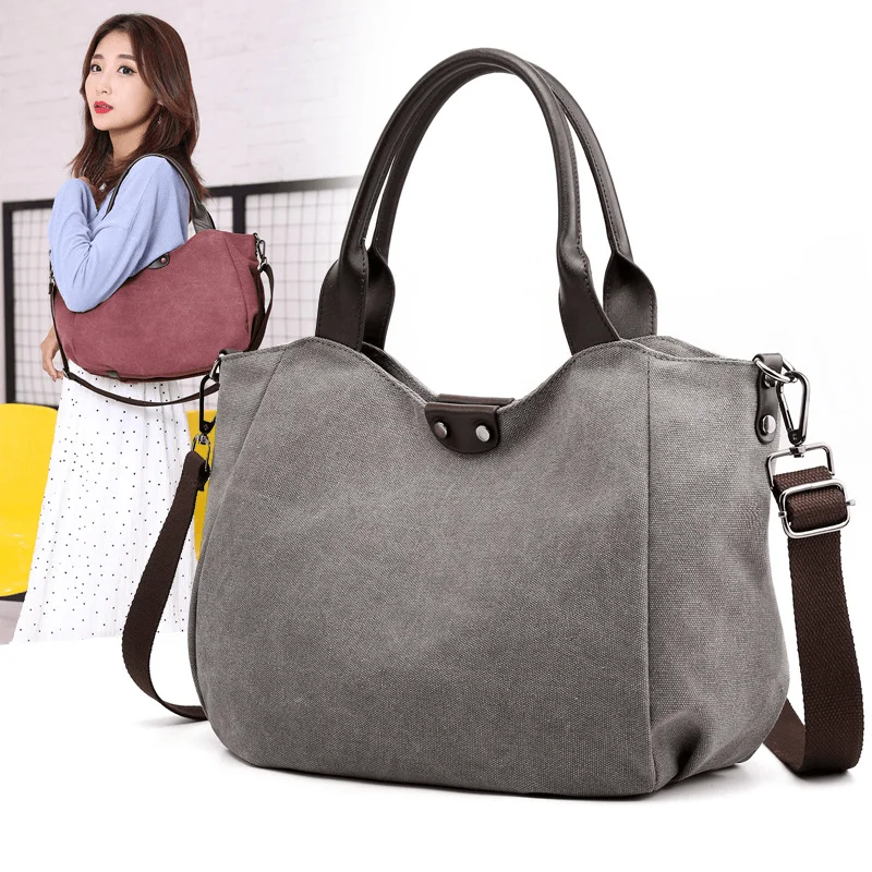 Women Large Capacity Canvas Handbag Shoulder Bag