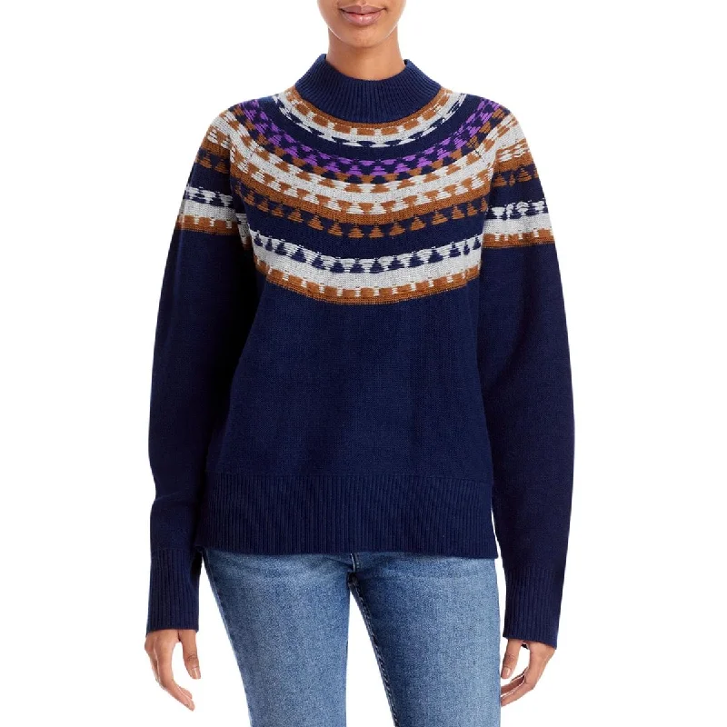 Theory Womens Fairisle Wool Blend Pullover Sweater