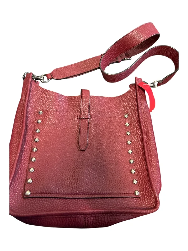 Rebecca Minkoff Merlot Leather Silver Hardware Front Pocket Shoulder Strap Bag