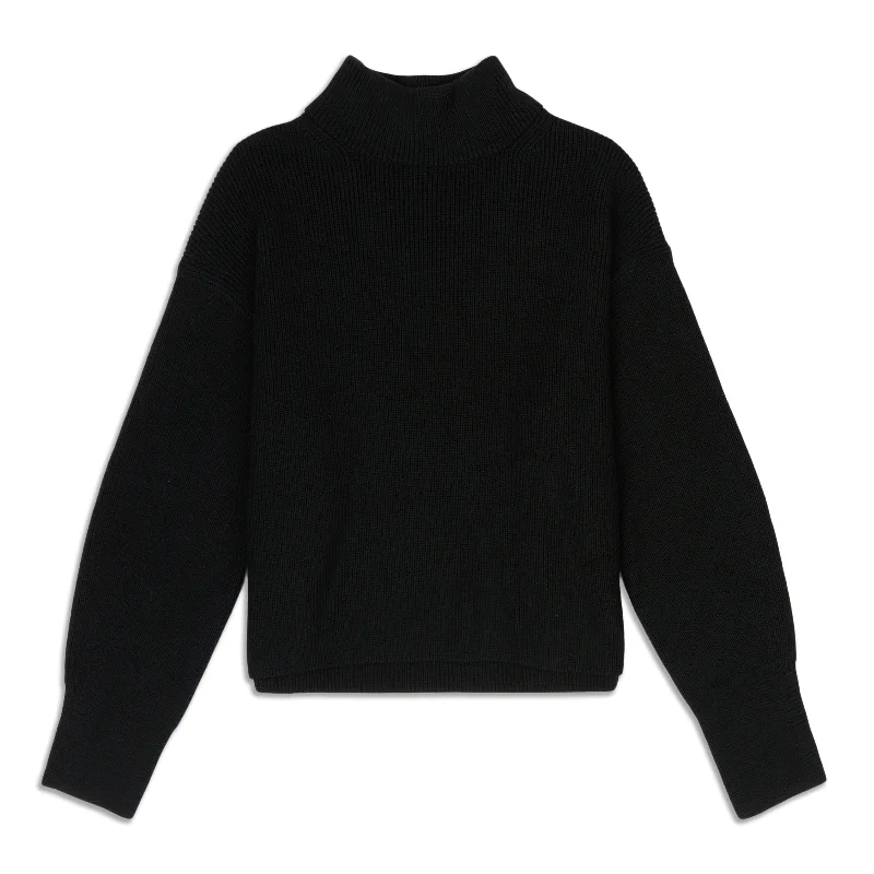 Merino Wool-Blend Ribbed Turtleneck Sweater - Resale