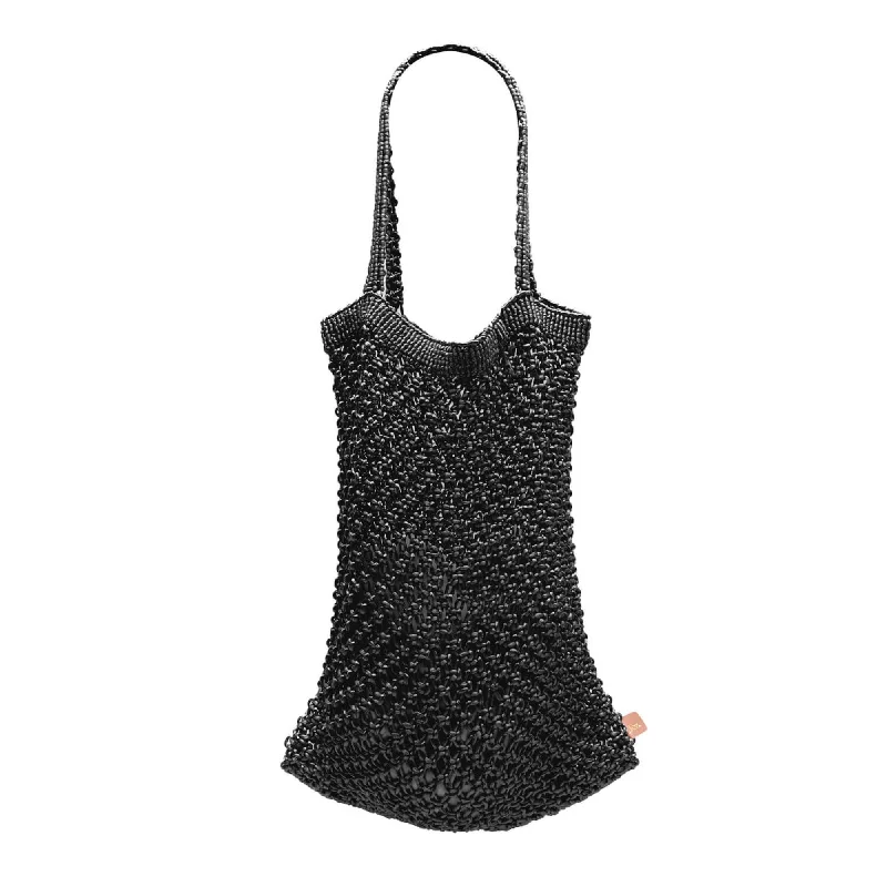 AIME Hand Woven Macrame Bag - Black