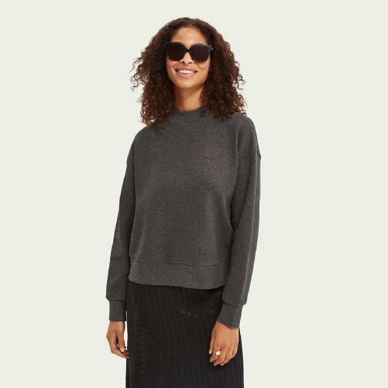 High Neck Relaxed Fit Sweater (Grey)