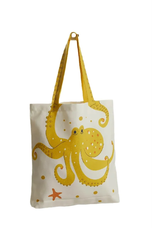 Octopus Patterned Beach Bag