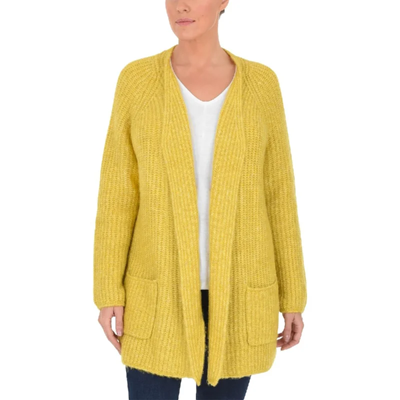 Live Unlimited London Womens Plus Knit Long Sleeves Cardigan Sweater