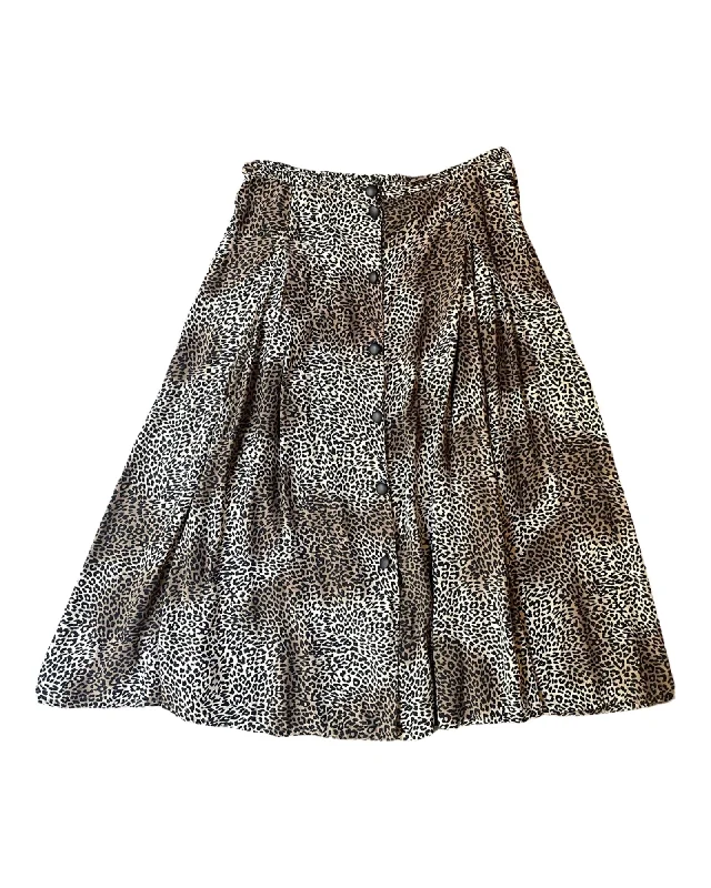 Vintage Leopard Print Skirt