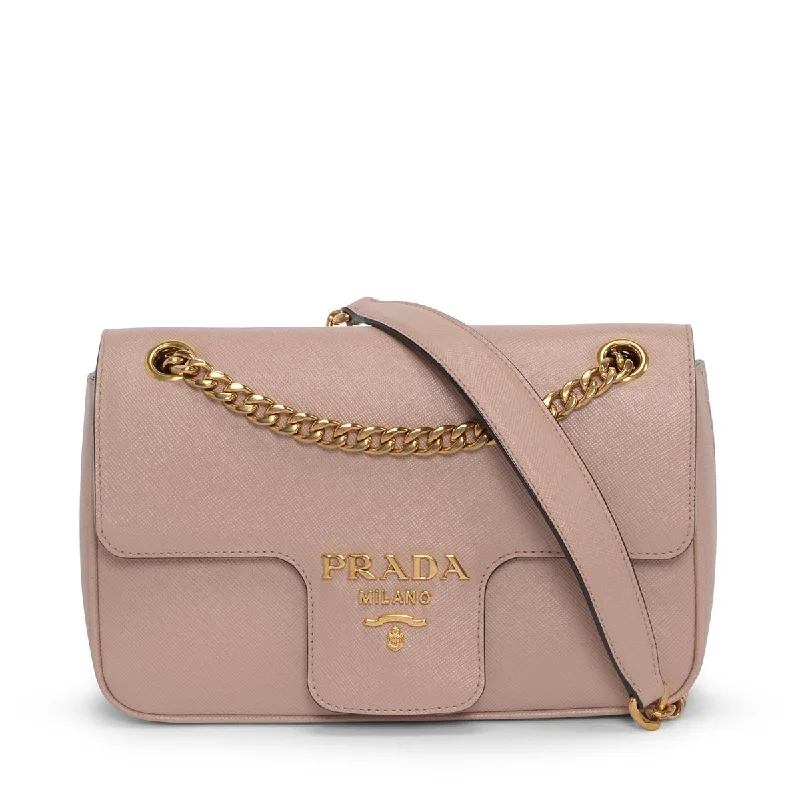 Prada Cipria Saffiano Flap Shoulder Bag