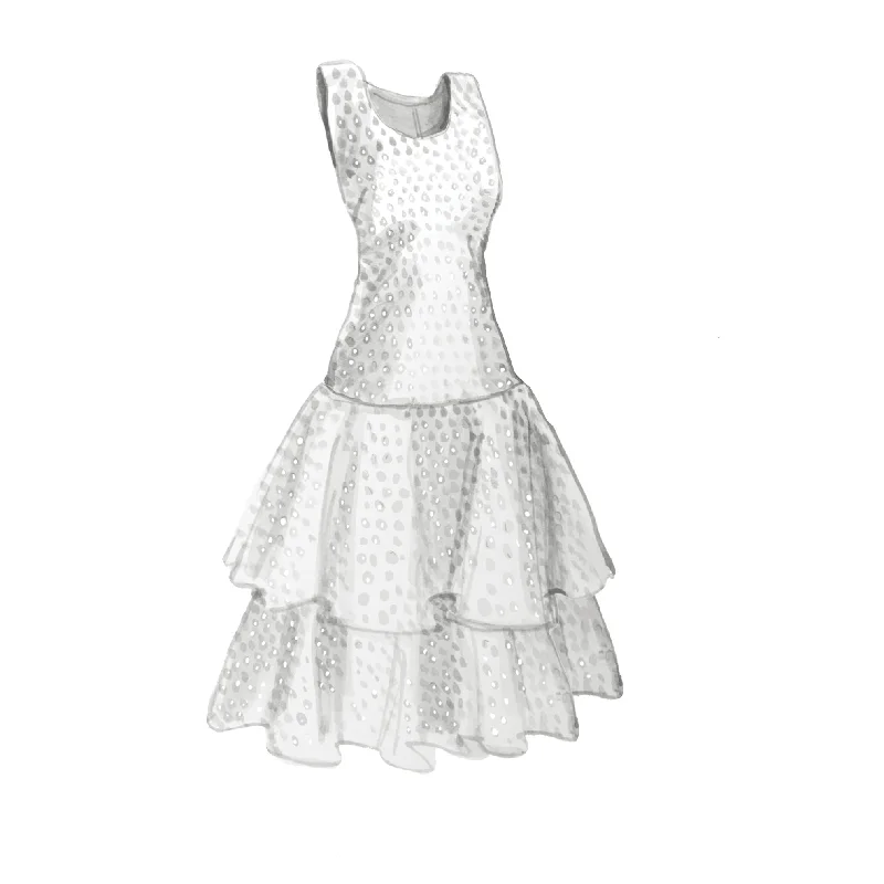 Eyelet Ruffle Dress