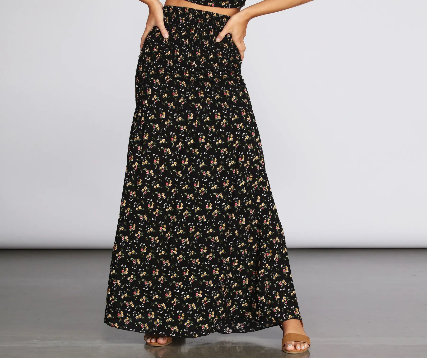 Darling Ditsy Floral Maxi Skirt