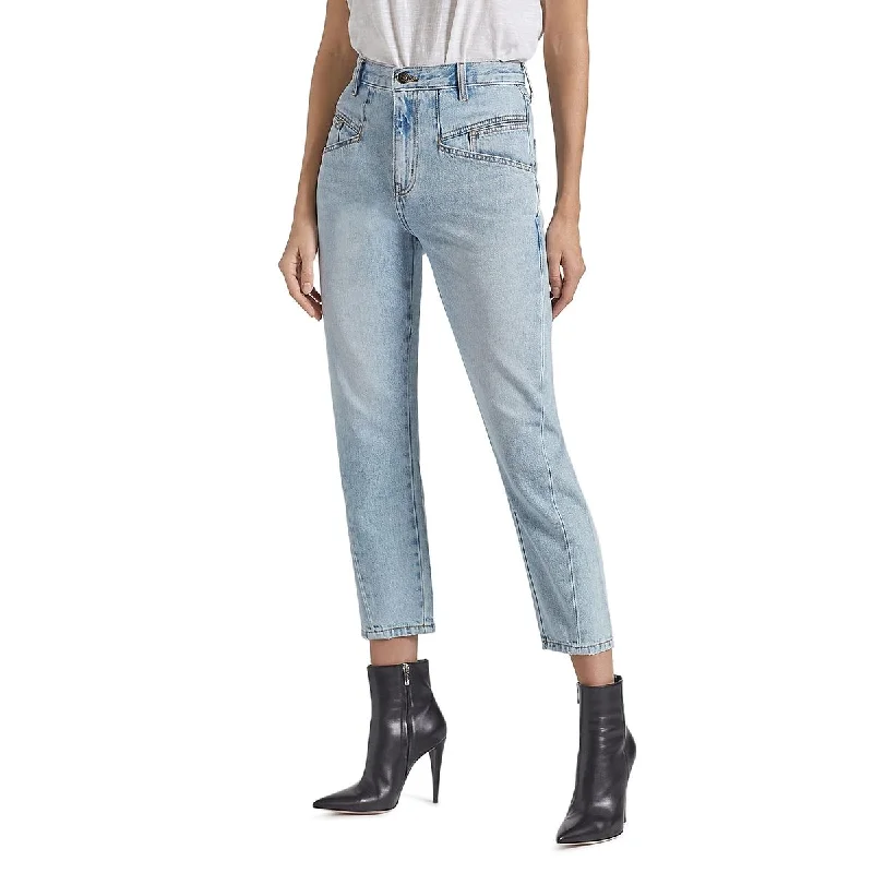 The Helix Crop Womens Denim High Rise Cropped Jeans