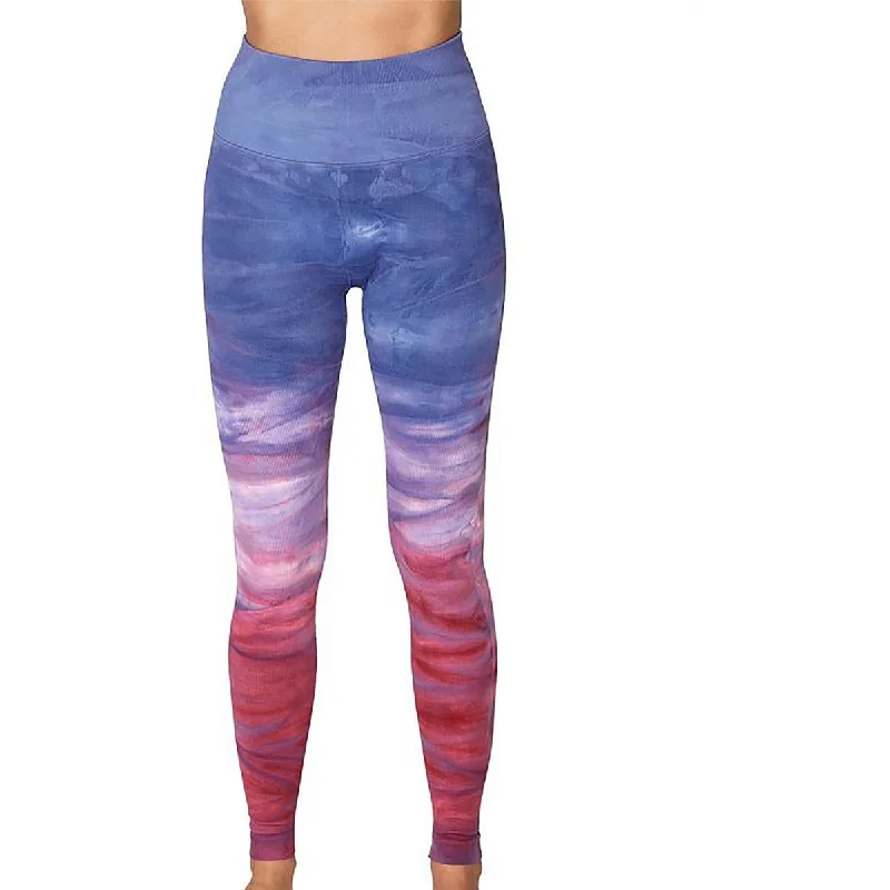 Womens High Rise Watercolor Leggings