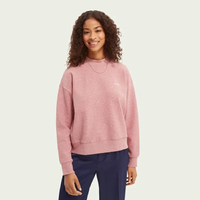 High Neck Relaxed Fit Sweater (Pink)