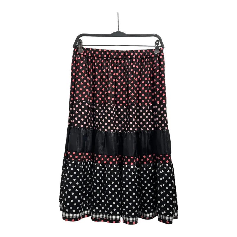 COMME des GARCONS GIRL/Long Skirt/XS/Polka dot/Cotton/BLK/PINK WHITE DOTS OMBRE