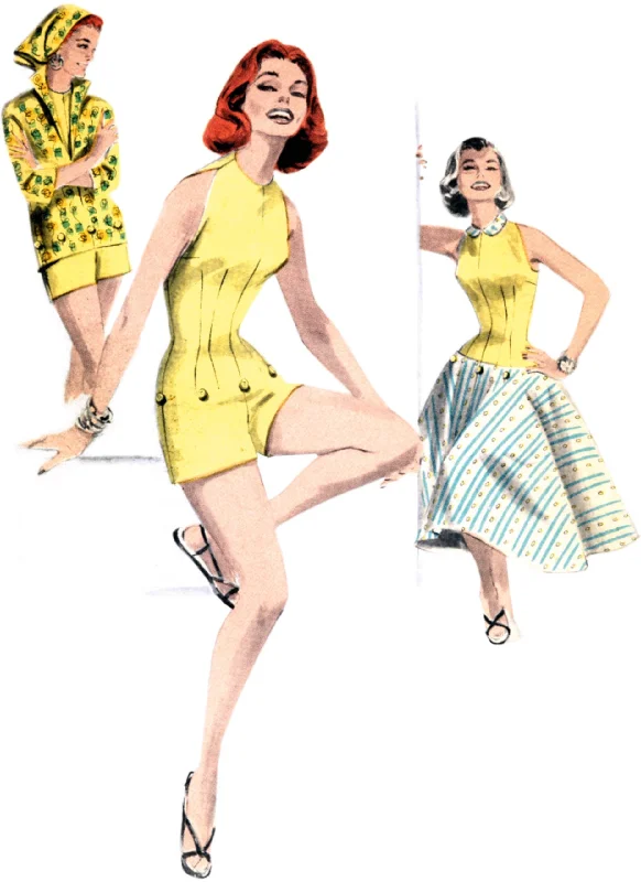 Butterick Vintage Playsuit, Blouse & Skirt B6989