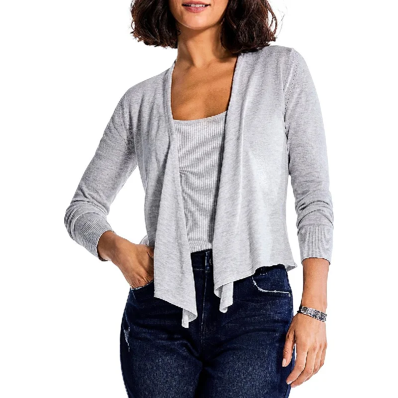 Nic + Zoe Womens Heathered Open Front Cardigan Sweater