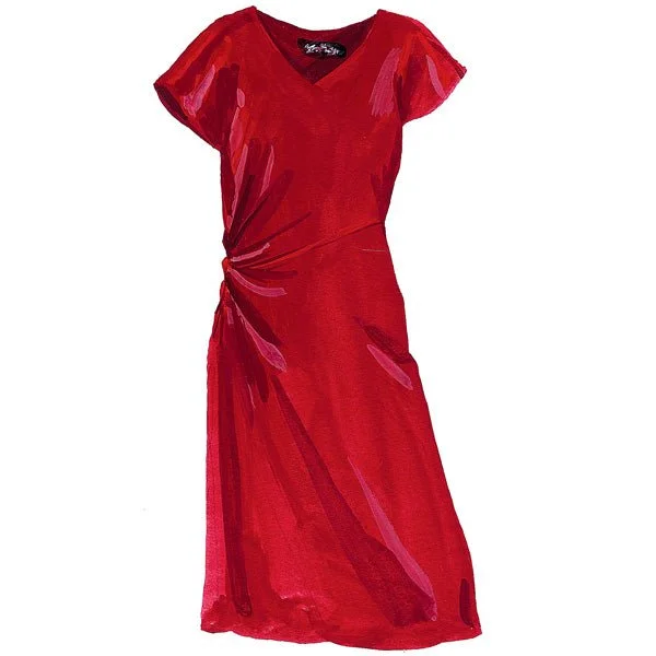 Ruched Satin Dress