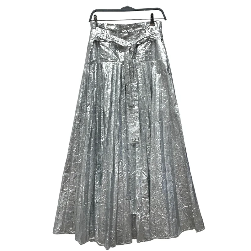 Mes Deoiselles/Long Skirt/36/Polyester/SLV/Maxi Length/metallic w belt