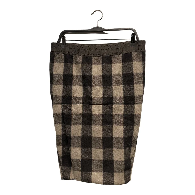 Rick Owens/Long Skirt/10/Plaid/Wool/GRY/PLAID PILLAR SKIRT