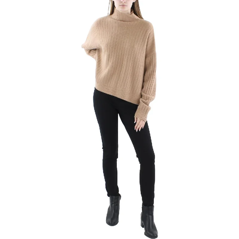 Lauren Ralph Lauren Womens Ribbed Long Sleeve Mock Turtleneck Sweater